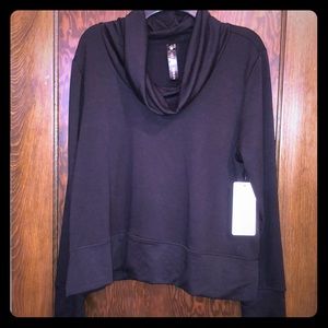 YogaLicious Black Soft Cowel Neck Sweatshirt